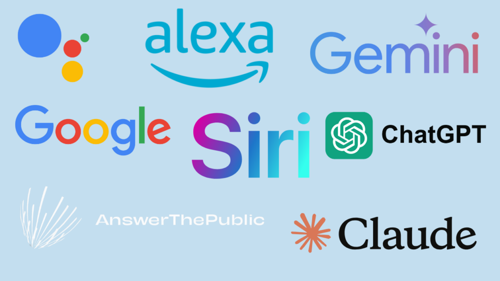 AI assistants logos collage