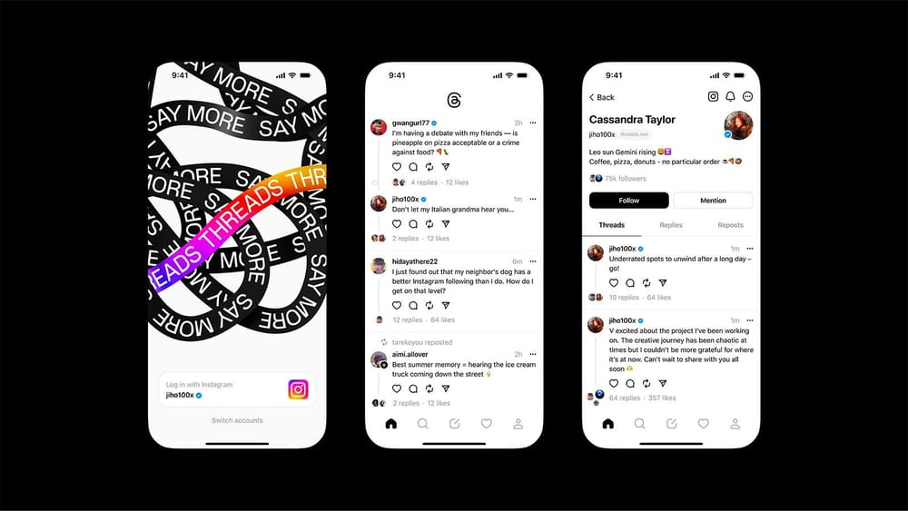 Threads app post feed