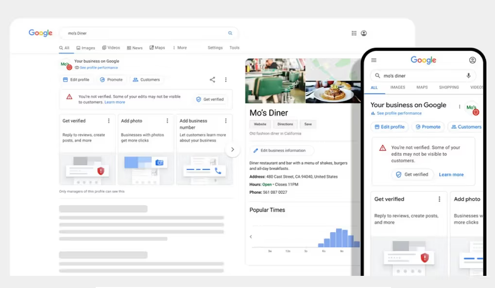 Google local business listing