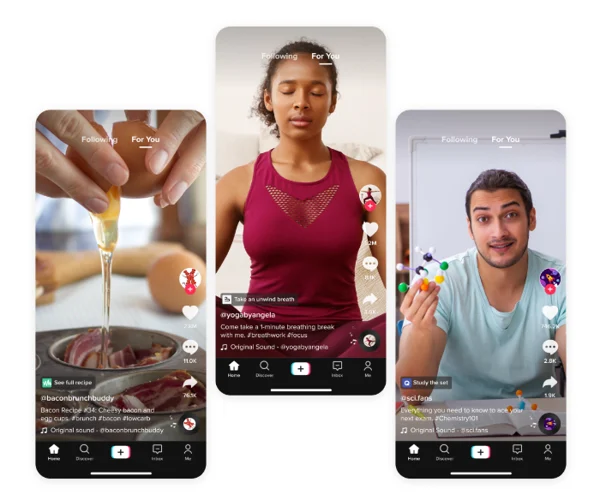TikTok trending video feed