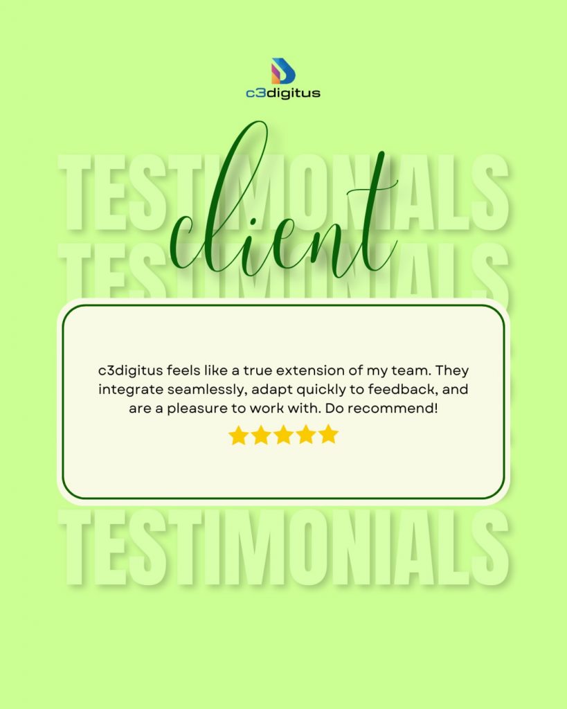 A static post highlighting the client’s testimonials.