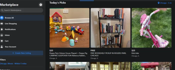 example of Facebook Marketplace