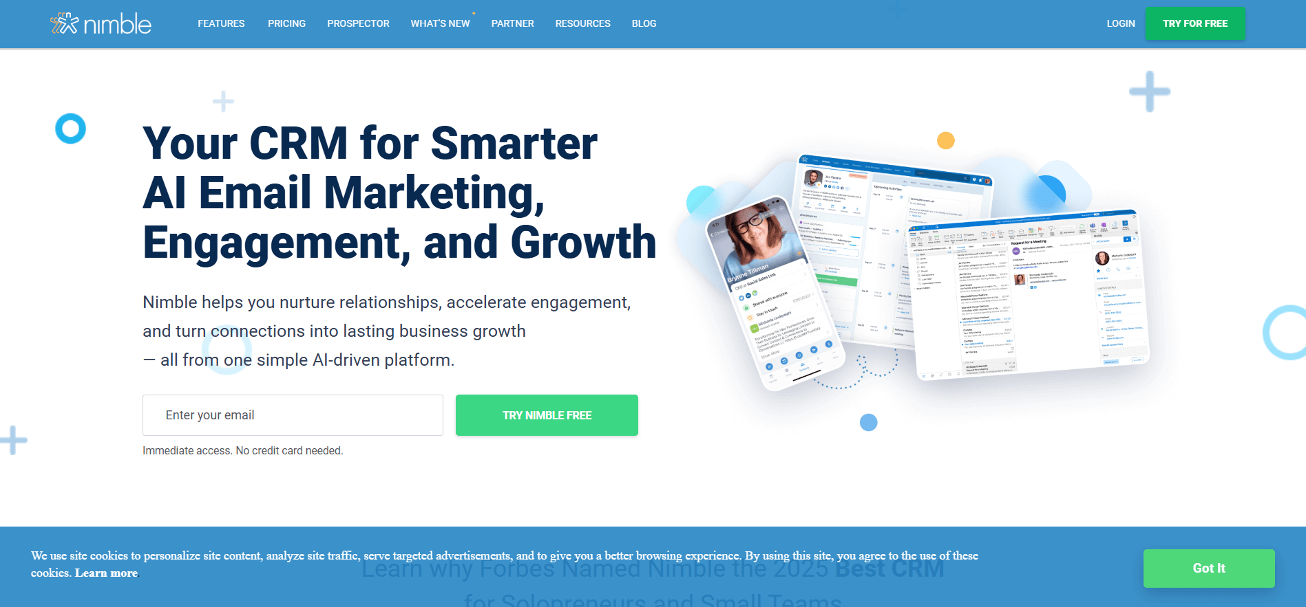How to Choose the Right CRM Software for Your Business in 2026? 9 Nimble Website Dashboard