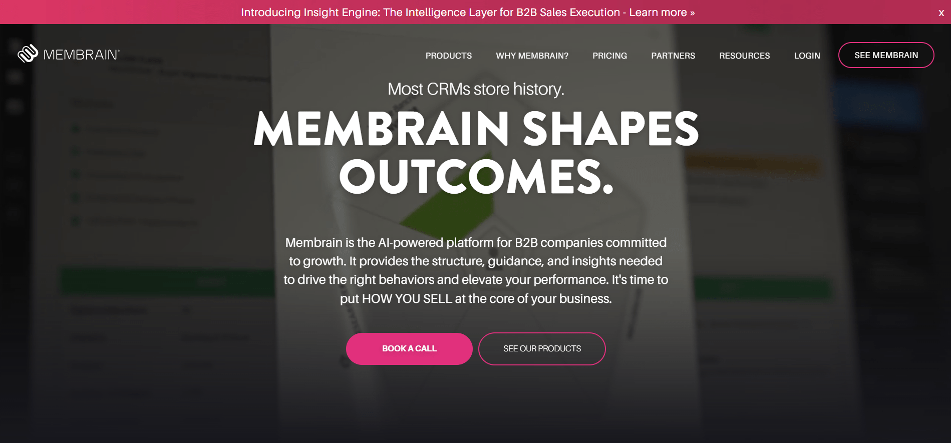 How to Choose the Right CRM Software for Your Business in 2026? 10 Membrain Website Dashboard